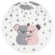 preview thumbnail 40 of 50, SAFAVIEH Carousel Kids Iana Koala Hug Rug 5'3" Round - Ivory/Pink - Round