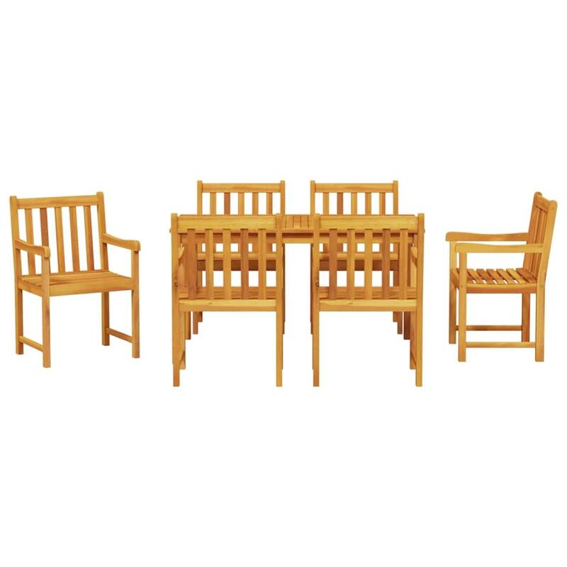vidaXL Garden Dining Set 7 pcs Brown solid acacia wood - 31 x 55 x 29