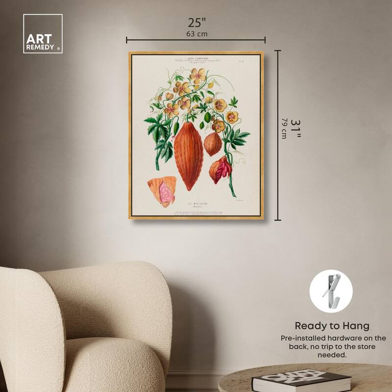 Momordica Exotic Floral Flore Canvas by Art Remedy