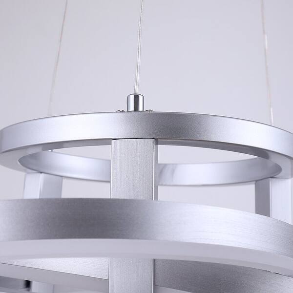 Maxax 1 - Light Statement Square/Rectangle LED Chandelier with Wrought Iron Accents