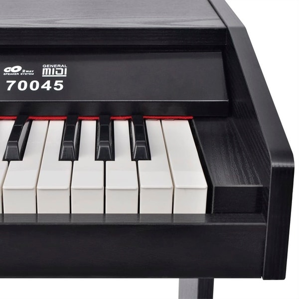 vidaXL 88-Key Portable Digital Piano Keyboard with Stand+Adapter+3-Pedal Board Black