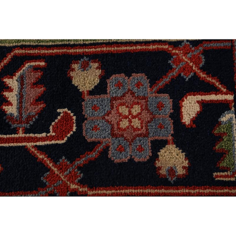 Geometric Heriz Serapi Oriental Large Area Rug Handmade Wool Carpet - 11'10" x 14'11"