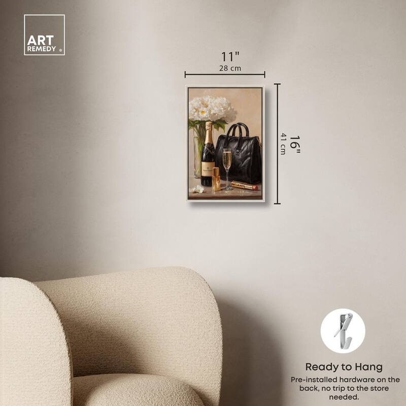 Cheers to Lovely Glam Canvas by Art Remedy