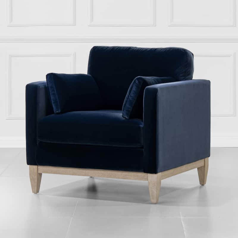Knox 36" Modern Farmhouse Loose Pillow-Back Arm Chair