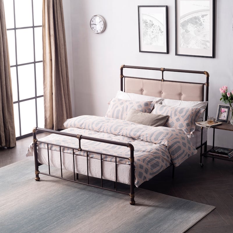 Corvus Somme Antique Dark Bronze Iron Metal Bed