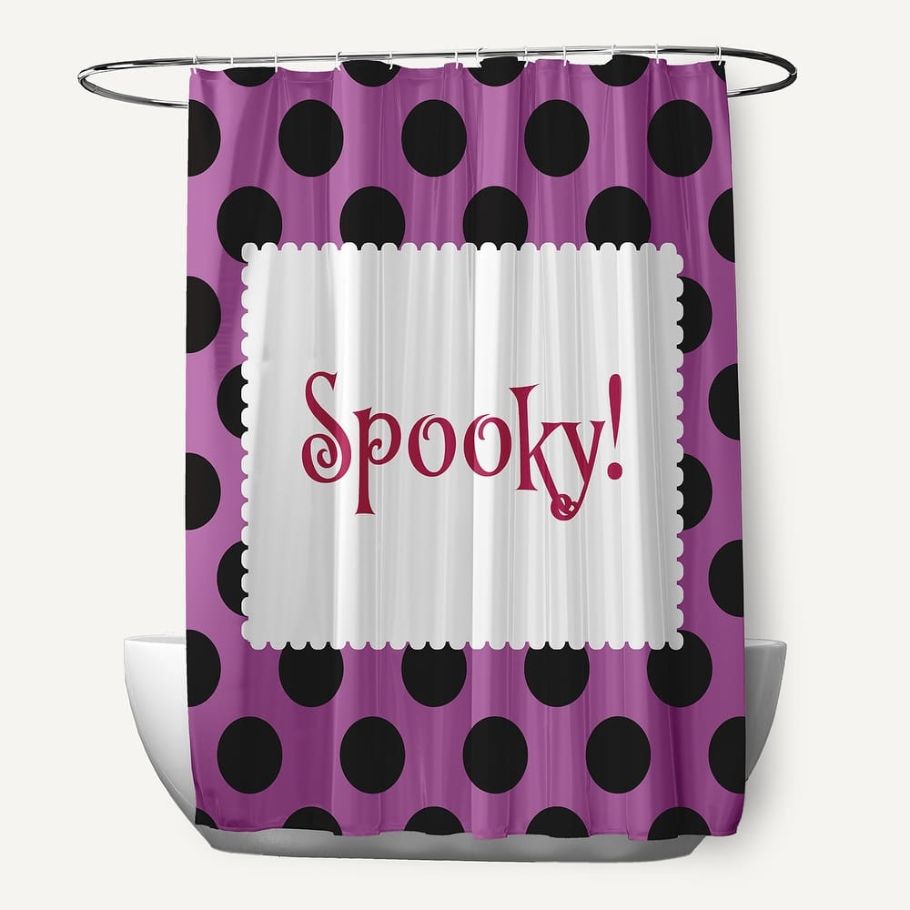 Halloween Spooky Dots Shower Curtain