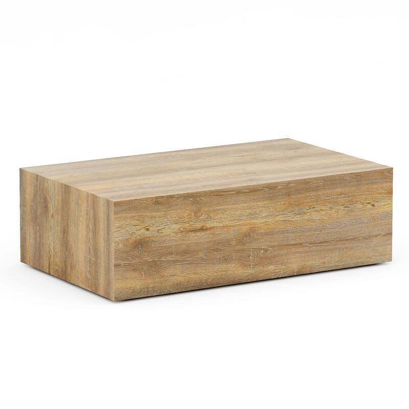 Elevate your living space With this MDF Coffee Table that showcases smooth, light Wood color texture patterns,39.3*23.6*12