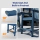preview thumbnail 28 of 47, WINSOON 3PCs Tall Adirondack Chairs, Weather Resistant HIPS Balcony Chairs with Connecting Tray and Umbrella Hole