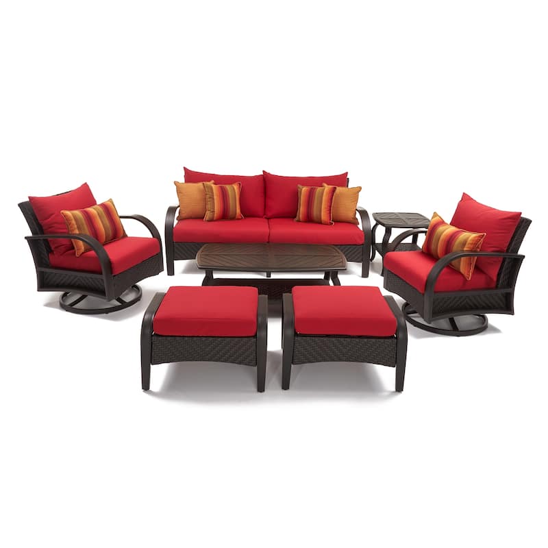 Barcelo 7 Piece Sunbrella Outdoor Patio Motion Club Seating Set