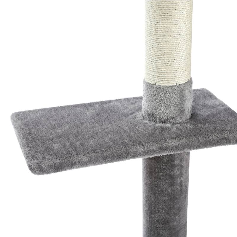 Interactive Adjustable 5-Tier Floor to Ceiling Cat Tower