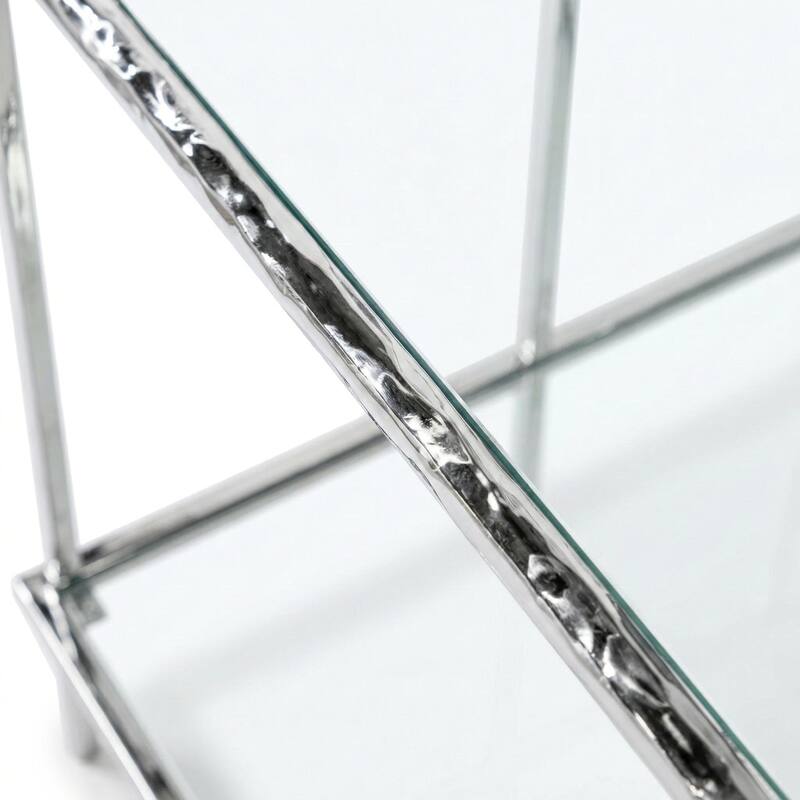 Furniture of America Zayen Modern 4-Piece Queen Size Hammered Metal Platform Bedroom Set with 2 Nightstands and Bench