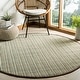 preview thumbnail 16 of 47, SAFAVIEH Natural Fiber Reintraut Sisal Rug 6' Round - Teal/Brown - Round