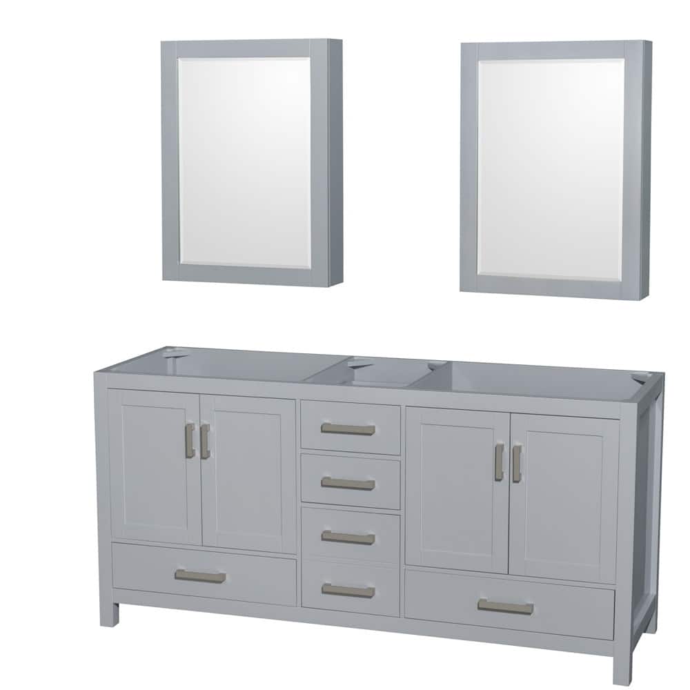 Wyndham Collection WCS141472DUNOMED Sheffield 72" Free Standing Double