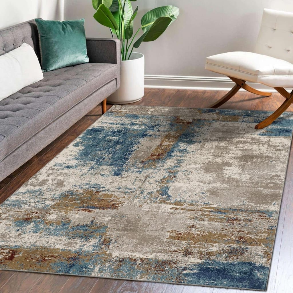 Luxe Weavers Modern Abstract Area Rug, Stain-Resistant Carpet - 5' x 7'