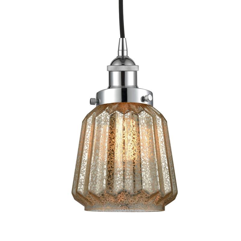 Innovations Lighting 616-1PH-12-7 Chatham Pendant Chatham 7" Wide Mini - Polished Chrome / Mercury