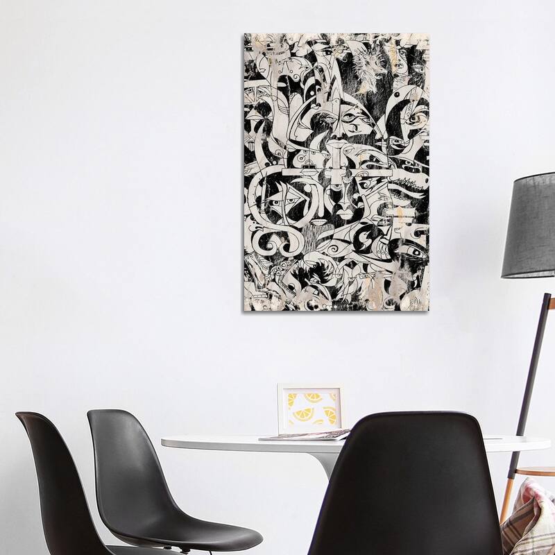 iCanvas "Vikings and Celtic - Khaki" by Koorosh Nejad Canvas Print - 40x26x1.5
