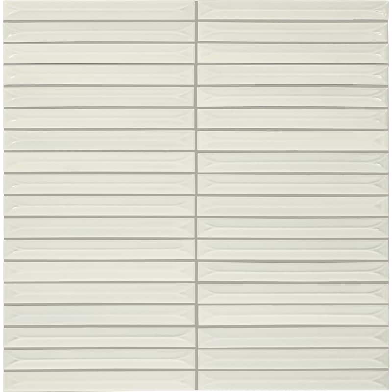 Daltile Artefino Vintage 1.5 x 6 Pyramid Mosaic (10 PC Per SQFT) (9.70 SQFT Per Carton) - Pearl