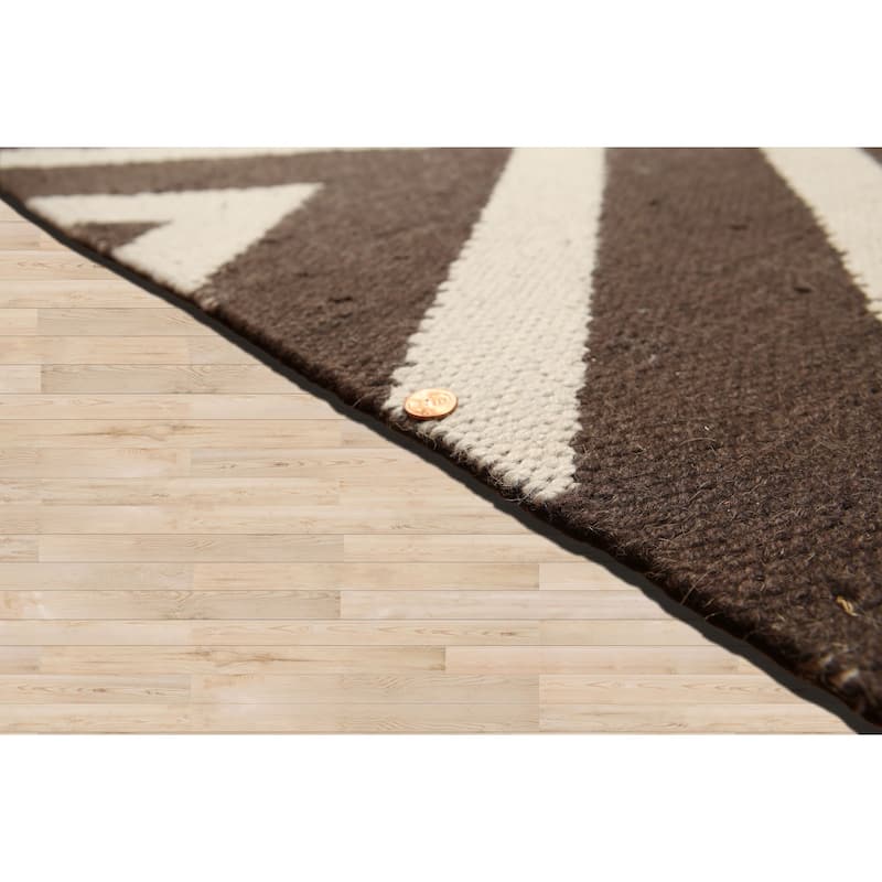 Hand Knotted Beige Kilim 100% Wool Traditional Oriental Area Rug - 8' x 10'