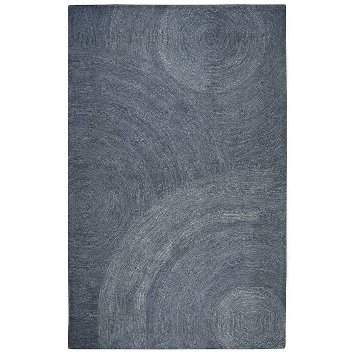 Alora Decor London Grey Swirl Hand-tufted Wool Rug