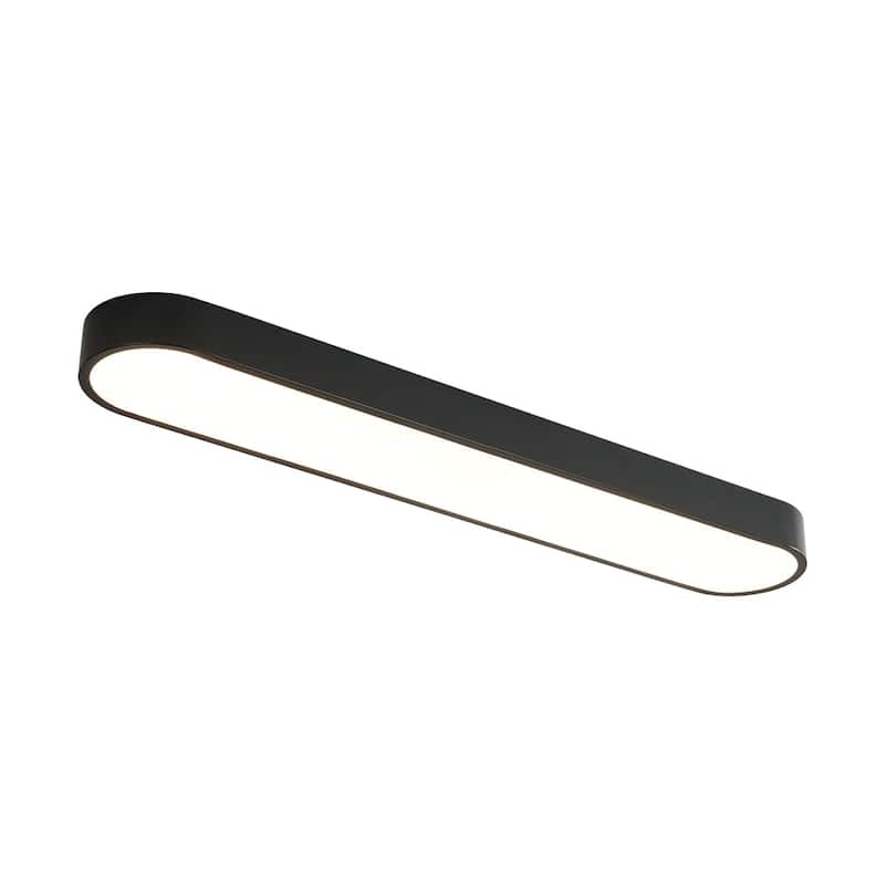 Contemporary Dimmable LED Streamlined Oval Flush Mount 31.5in