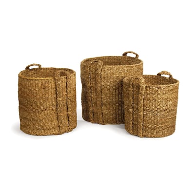 Seagrass Round Baskets Large, Set Of 3