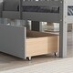 preview thumbnail 5 of 16, Pine Wood Twin Bed with House-Shaped Headboard, Fence Guardrails, and Drawers