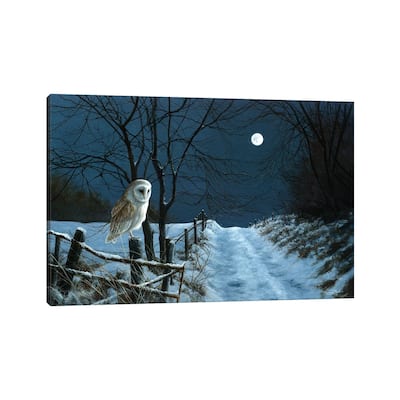 iCanvas "Hunter's Moon - Barn Owl" by Jeremy Paul Canvas Print