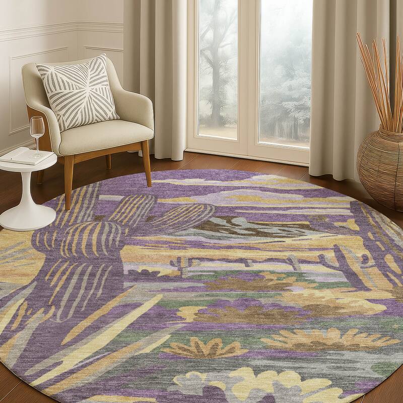 Machine Washable Indoor/ Outdoor Southwestern Mesa Chantille Rug
