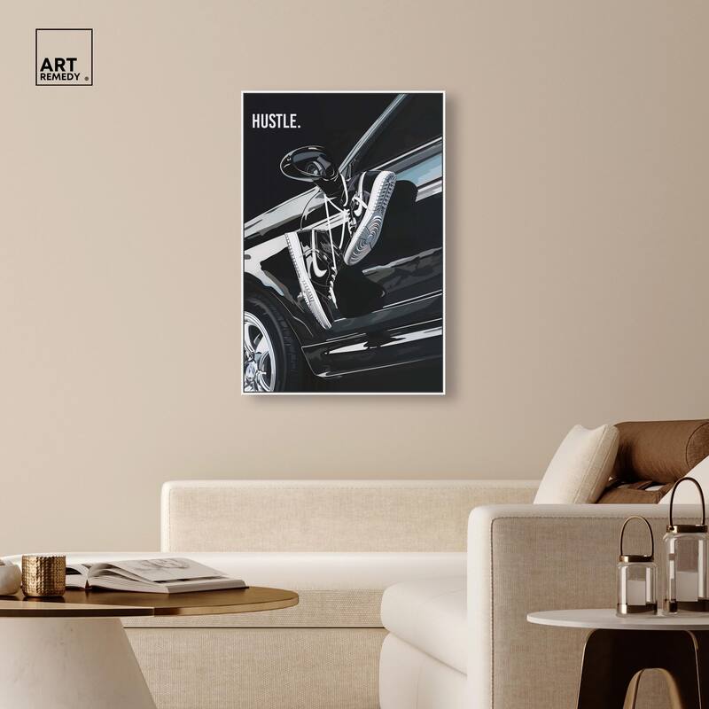 Sneaker Lace Car Canvas by Art Remedy