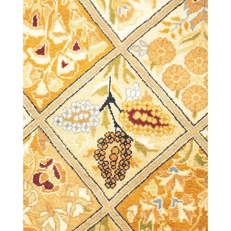 Overton Hand Knotted Wool Vintage Inspired Traditional Mogul Brown Area Rug - 3 x 5