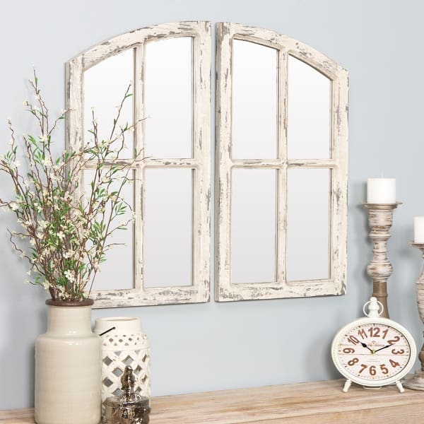 slide 2 of 24, Jolene Arched Window Pane Mirrors (Set of 2)