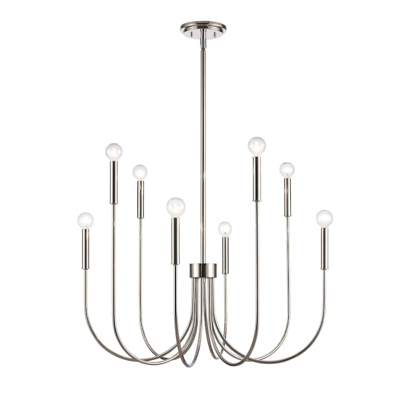Elk Home Ulla Multiple Finishes Metal 8 Light Chandelier - 8-Light - Polished Nickel