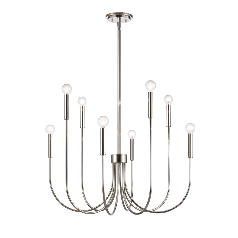 Elk Home Ulla Multiple Finishes Metal 8 Light Chandelier - Polished Nickel