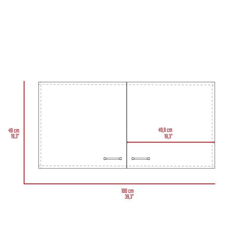 Brookeline Rectangle 2-Door Wall Cabinet White
