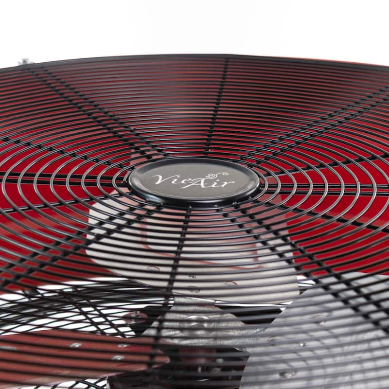 24 Inch 3 Speed Heavy-Duty Floor Drum Fan in Cherry