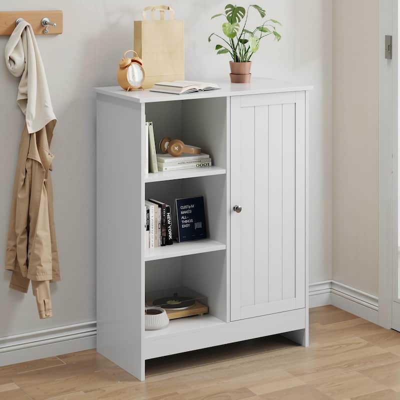Free Standing Cabinet, Sideboard and Buffet Storage with Doors, Wood Accent Cabinet with Storage, Console Table