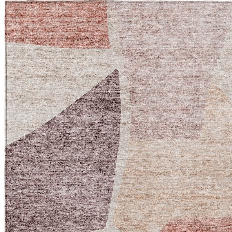 HomeRoots Abstract Transitional Rectangle Outdoor Rug