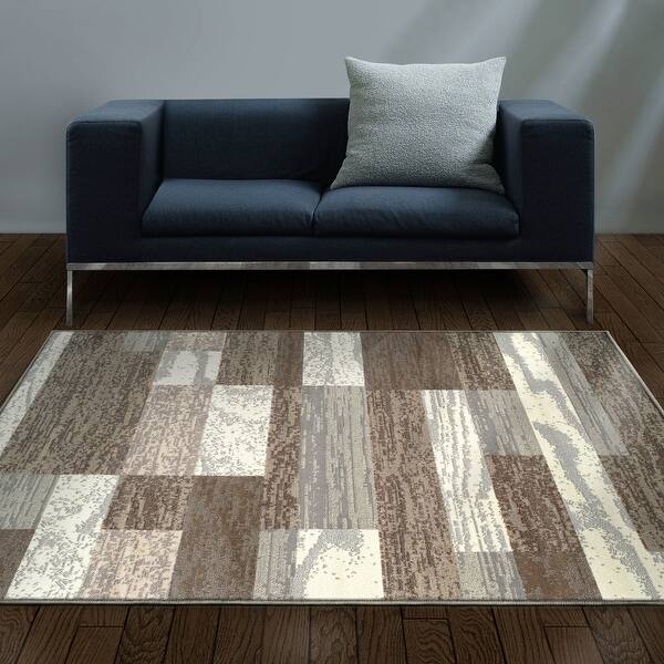 slide 12 of 128, Miranda Haus Geometric Modern Patchwork Polypropylene Indoor Area Rug