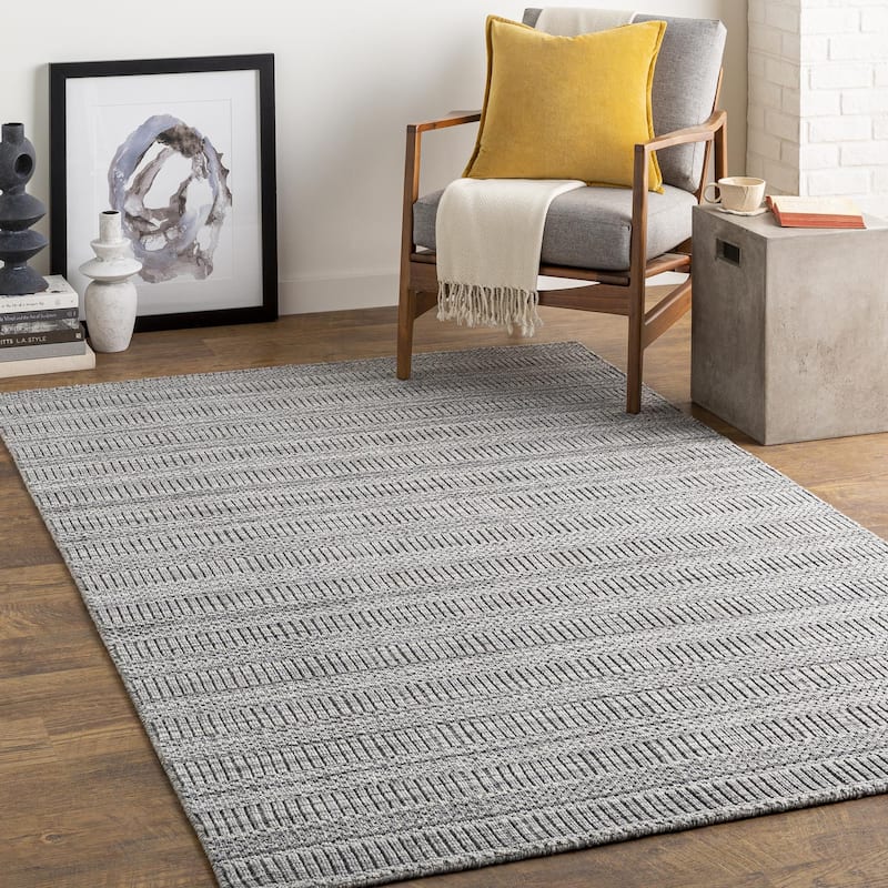 Stellaluna Minimalist Stripe Area Rug - 6' x 9' - Dark Gray
