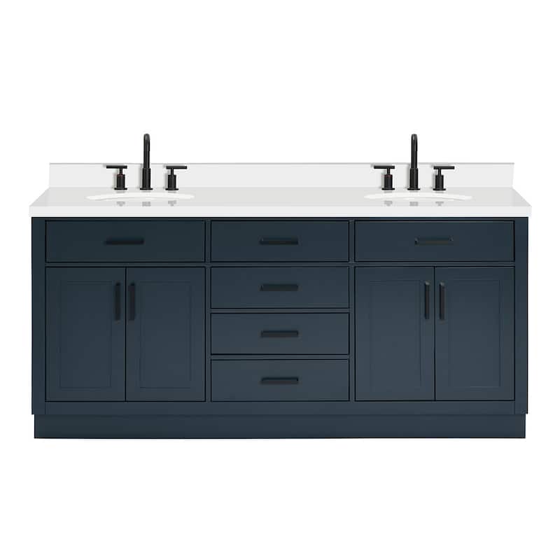 Ariel T073DWQOVO Hepburn 73" Free Standing Double Basin Vanity Set