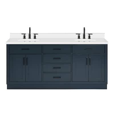 Ariel T073DWQOVO Hepburn 73" Free Standing Double Basin Vanity Set