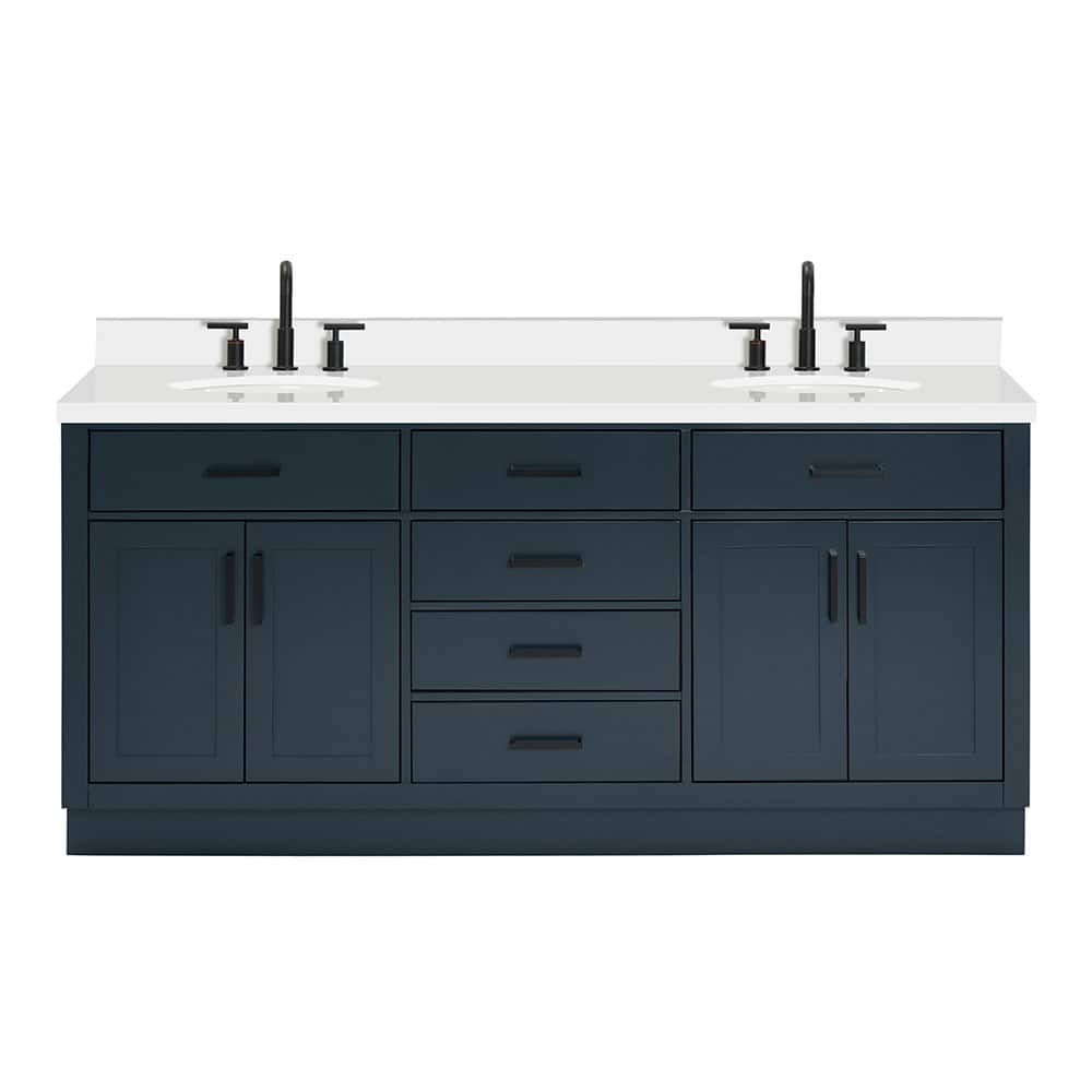 Ariel T073DWQOVO Hepburn 73" Free Standing Double Basin Vanity Set
