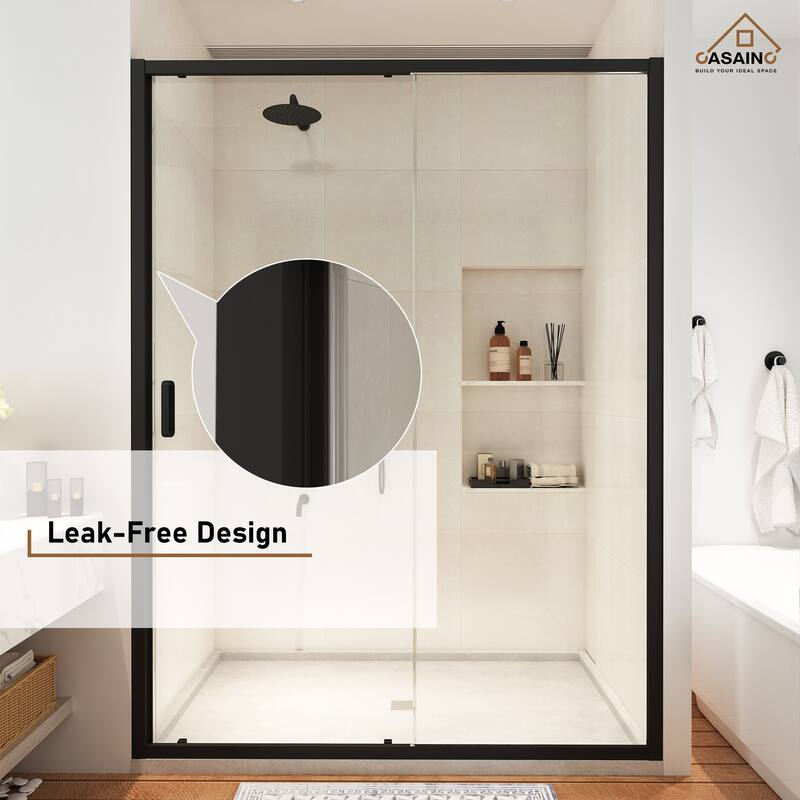 CASAINC 48 "x 72" Framed Single Sliding Shower Door