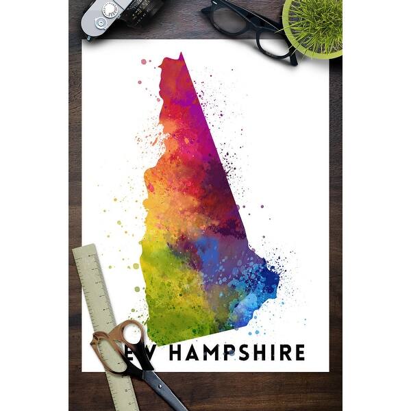 Shop New Hampshire State Abstract Watercolor Lantern Press