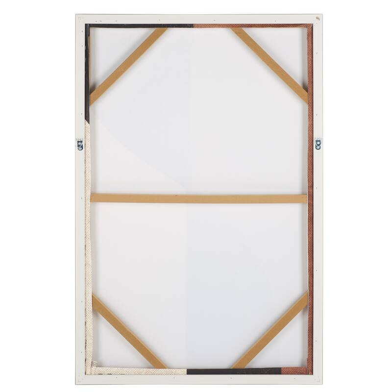 SAFAVIEH Home Meet Me Halfway 24W x 36L-inch Burnt Orange/Black Framed Wall Art - Burnt Orange/Black