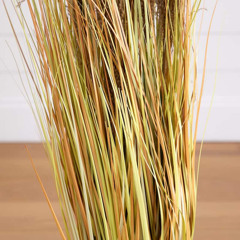 Dried Pampas Grass Artificial Plant with Planter - 4'