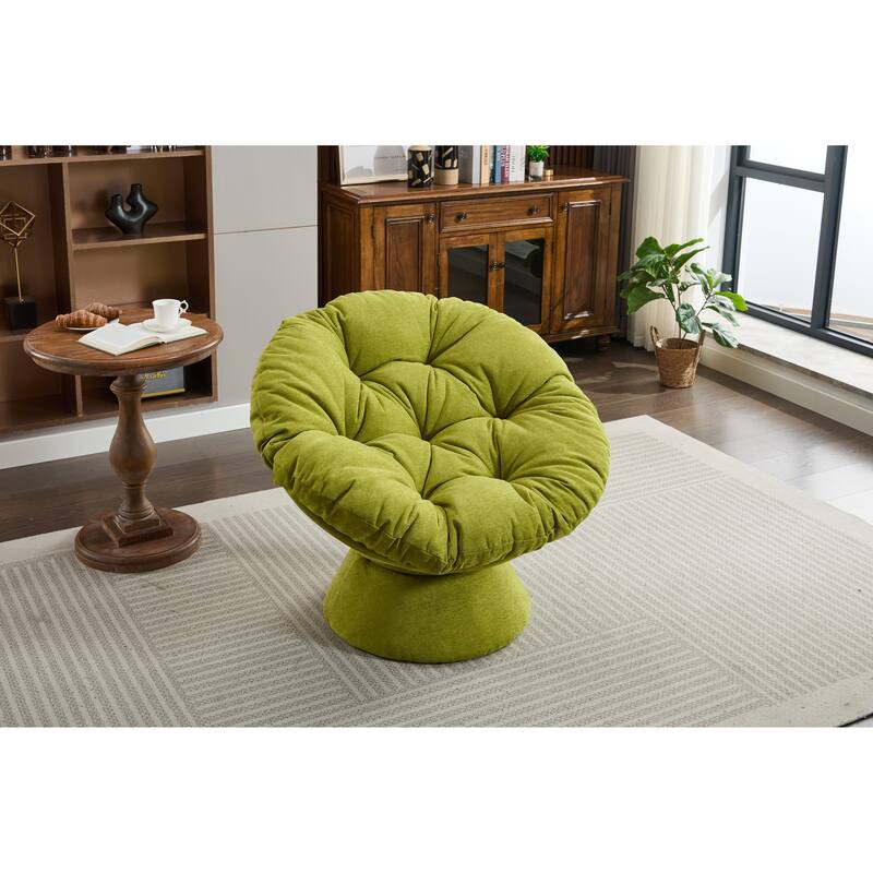 Oversized Swivel Accent Chair, 360-Degree Swivel Barrel Chair, Papasan Chair for Living Room and Bedroom Comfort