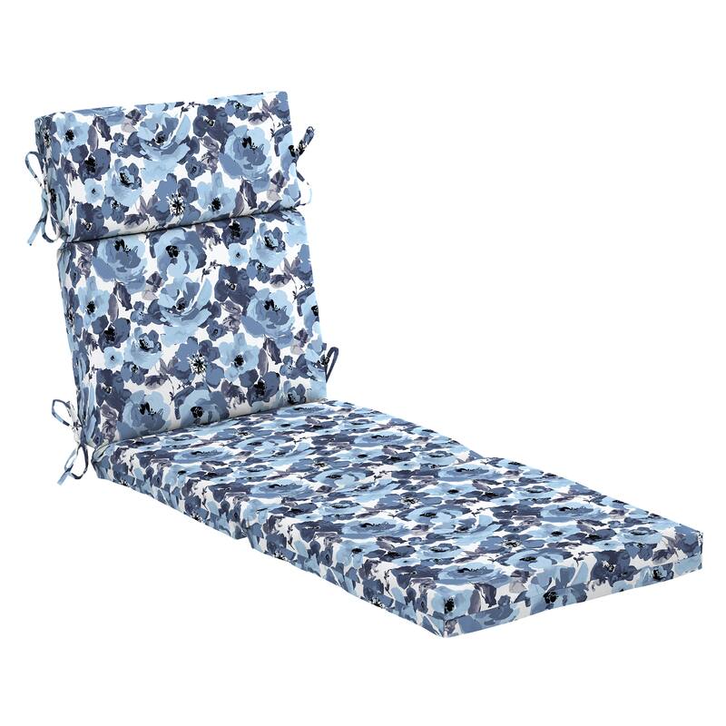 ARDEN Outdoor Chaise Cushion, 22 x 77 - Blue Garden Floral