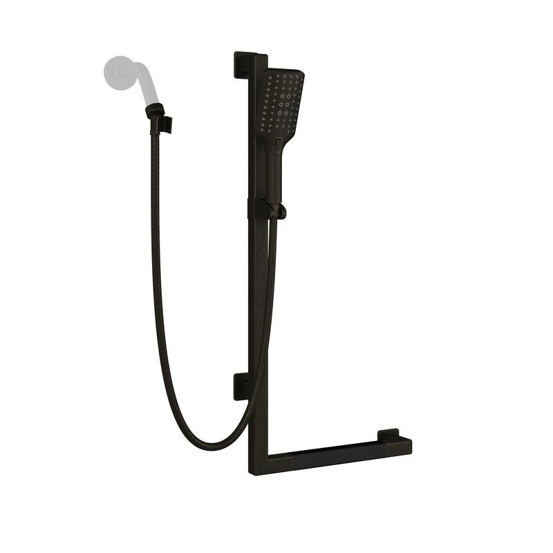 Seville Slide Bar ADA Compliant 500 lb Weight Capacity Slide Bar with Multi-function Handshower Left Oil Rubbed Bronze