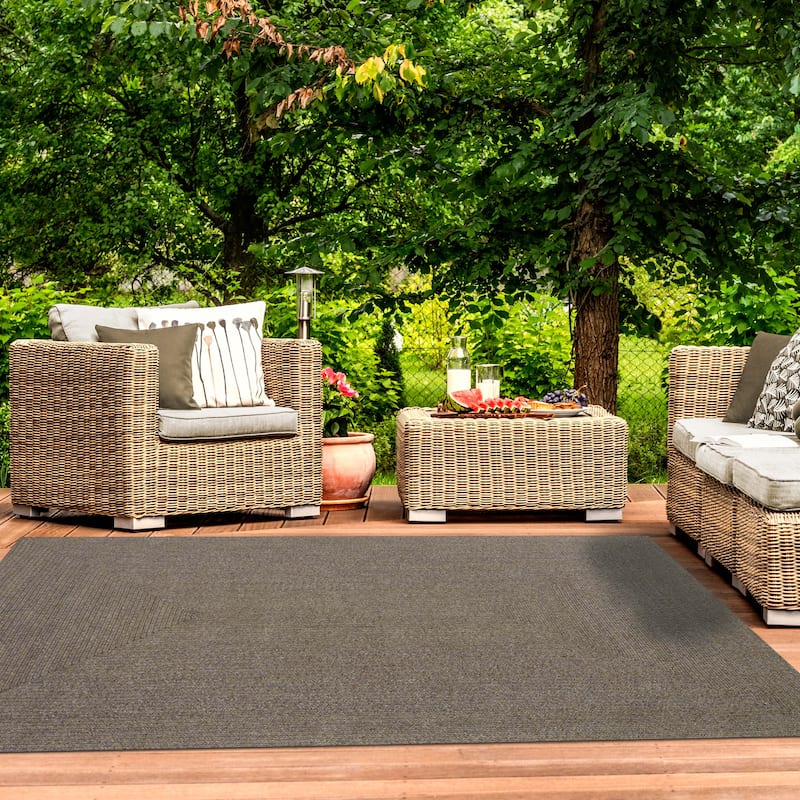 Superior Braided Reversible Indoor/Outdoor Area Rug - 6' X 9' - Latte